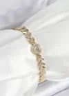 Xuping Pirinç Baget Kalp Model Gold Renk Kadın Bileklik