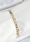 Xuping Pirinç Klasik Ezme Zincir Model Gold Renk Kadın Bileklik