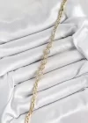 Xuping Pirinç Sıralı Daire Baget Model Gold Renk Kadın Bileklik