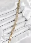 Xuping Pirinç Zirkon Taşlı Çift Görünümlü Model Gold Renk Kadın Bileklik