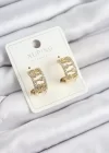 Xuping Zirkon Taşlı Çit Halka Model Gold Renk Kadın Küpe