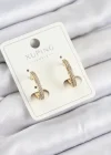 Xuping Zirkon Taşlı I Model Gold Renk Kadın Küpe