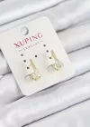 Xuping Zirkon Taşlı I Model Gold Renk Kadın Küpe