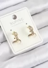 Xuping Zirkon Taşlı Kemer Model Gold Renk Kadın Küpe