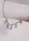 Yeni Sezon Crazy Yazılı Gümüş Renk Sallantılı Kadın Kolye