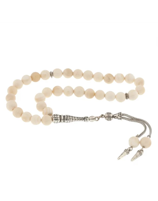 ​Doğaltaş Metal Püsküllü Sedef Taşlı Tesbih