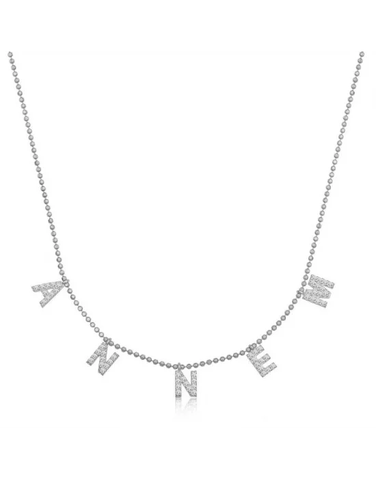 ​Gümüş Annem Yazılı Bayan Kolye