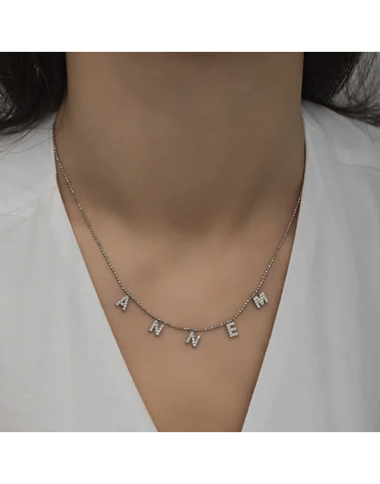 ​Gümüş Annem Yazılı Bayan Kolye