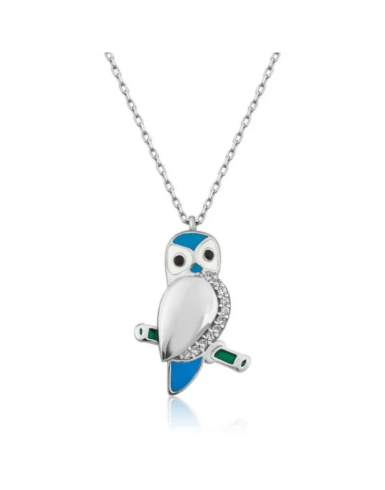 ​Gümüş Baykuş Bayan Kolye