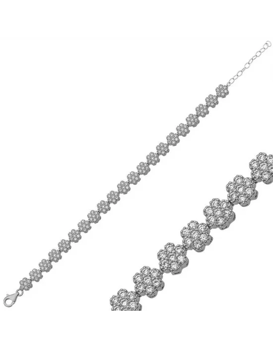 ​Gümüş Çiçek Bayan Bileklik