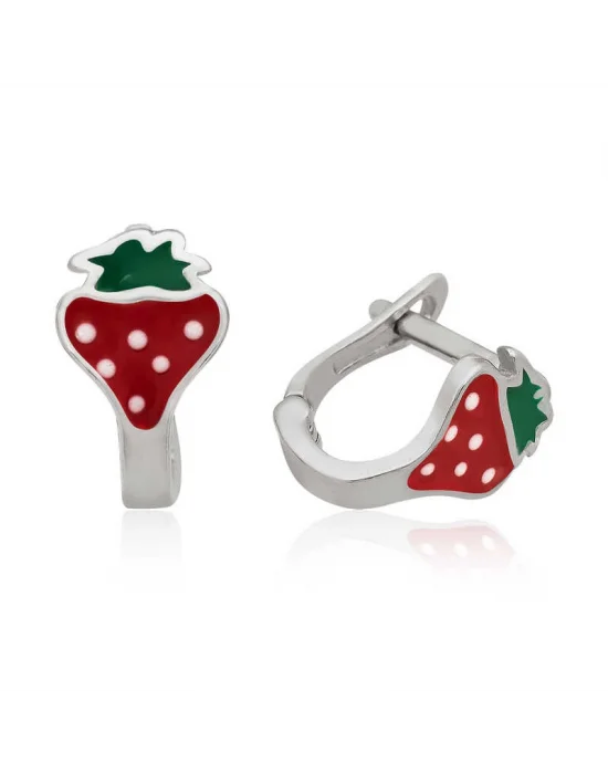 ​Gümüş Çilek Çocuk Küpesi