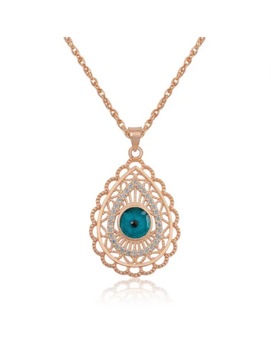 ​Gümüş Damla Nazar Bayan Kolye