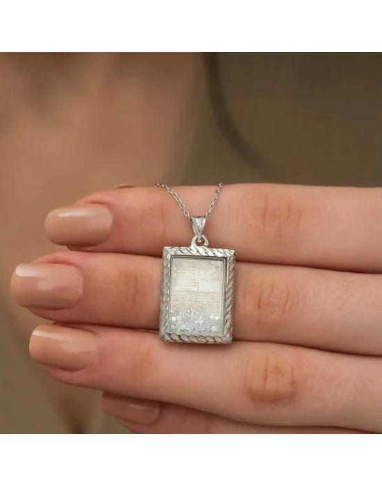 ​Gümüş Fatiha Ve Esma’ül Hüsna Yazılı Kolye