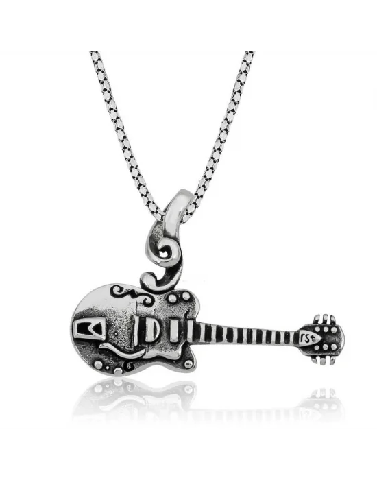 ​Gümüş Gitar Kolye