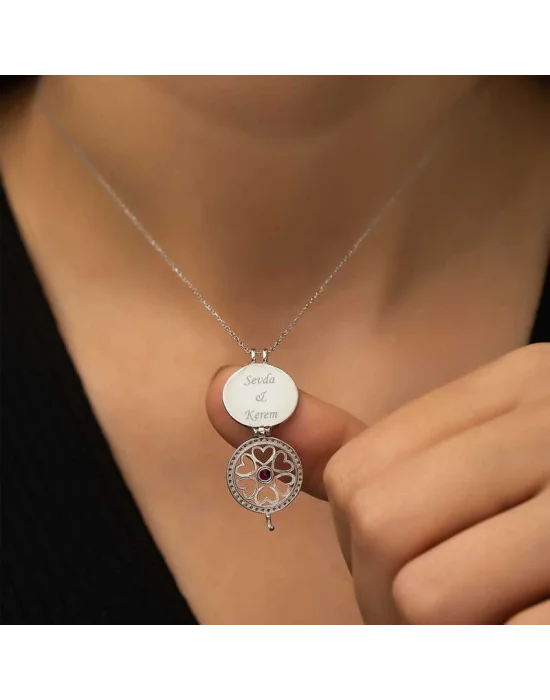 ​Gümüş Gizli Aşk Kolye