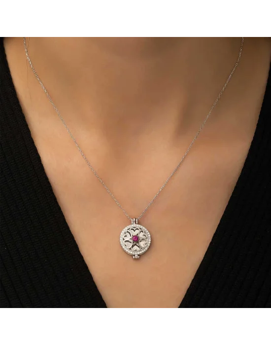 ​Gümüş Gizli Aşk Kolye