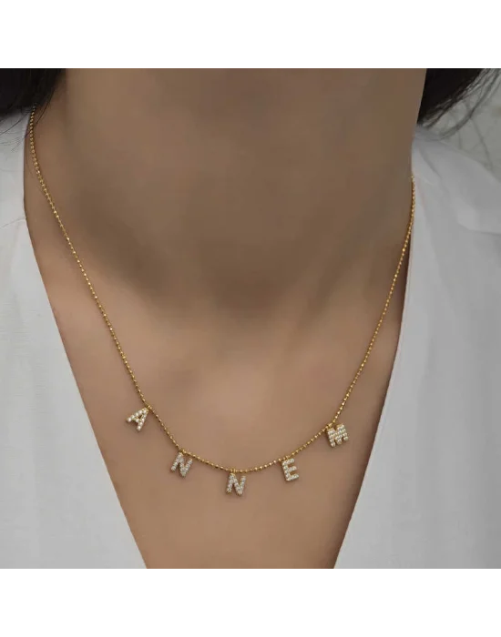 ​Gümüş Gold Annem Yazılı Bayan Kolye