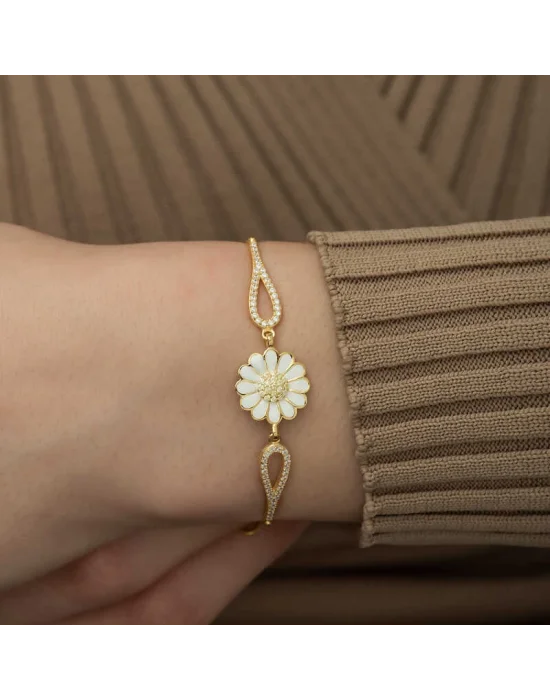 ​Gümüş Gold Papatya Bileklik