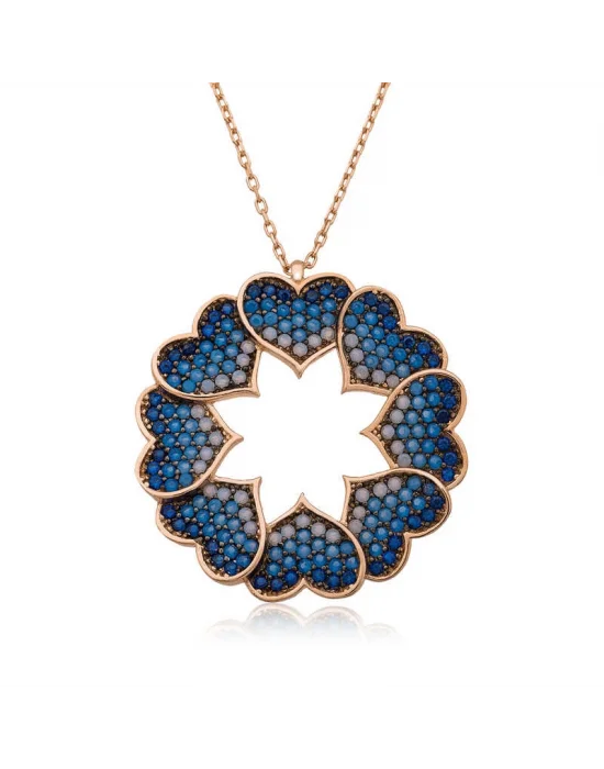 ​Gümüş Kalp Çemberi Bayan Kolye