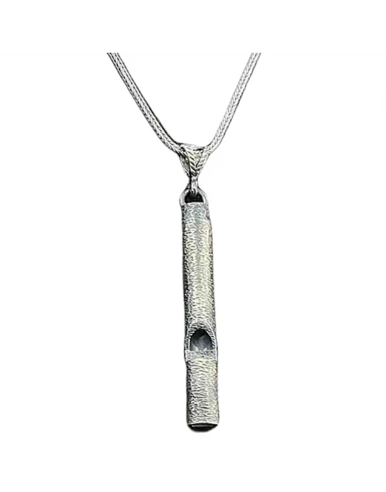 ​Gümüş Oksitli Deprem Düdüğü Kolye