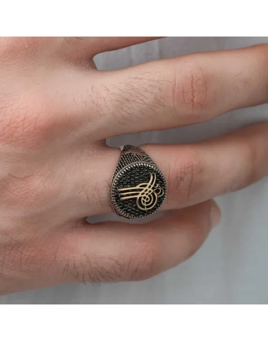 ​​Gümüş Osmanlı Tuğrası Erkek Yüzük