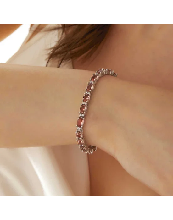 ​Gümüş Oval Zultanit Taşlı Kadın Bileklik