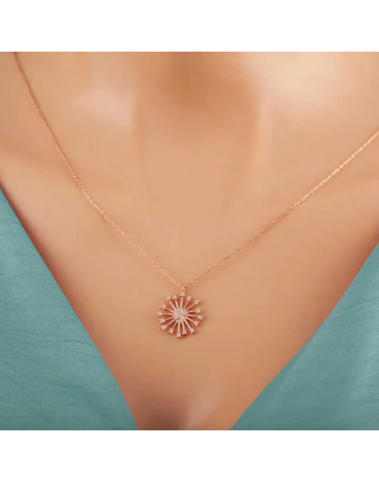 ​Gümüş Rose Çiçek Kadın Kolye