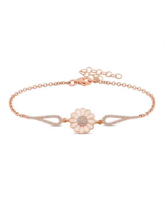 ​Gümüş Rose Papatya Kadın Bileklik