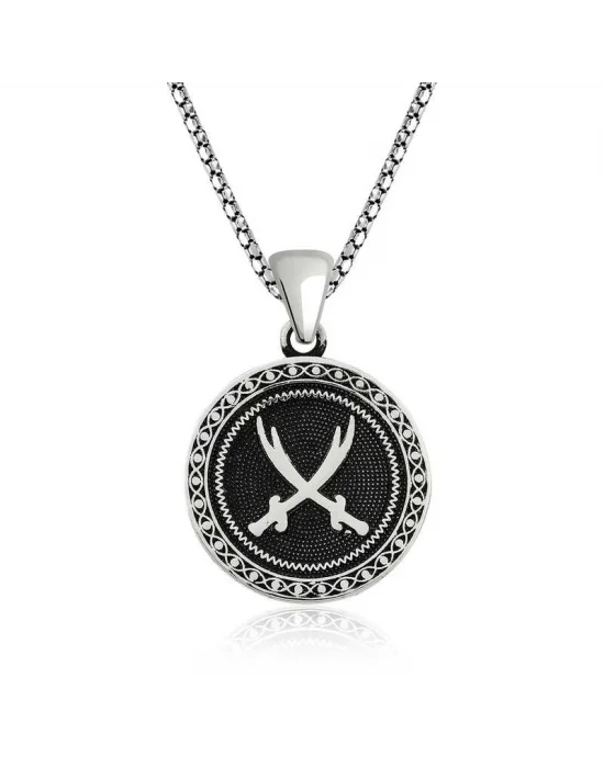 ​Gümüş Zülfikar Kılıcı Desenli Kolye