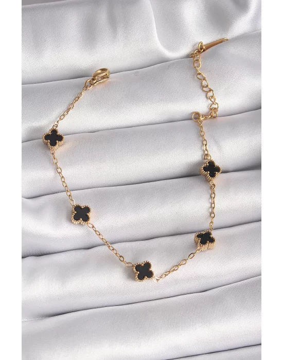 316L Çelik Gold Renk Baby Boy Yonca Model Kadın Bileklik
