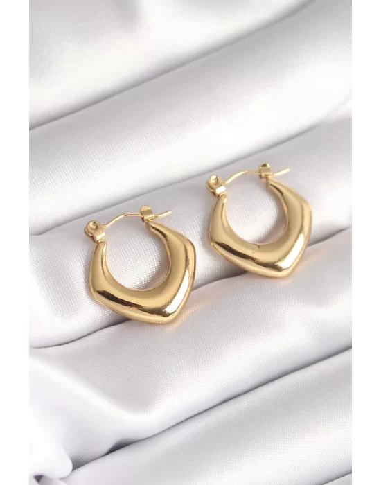 316L Çelik Gold Renk Kadın Küpe