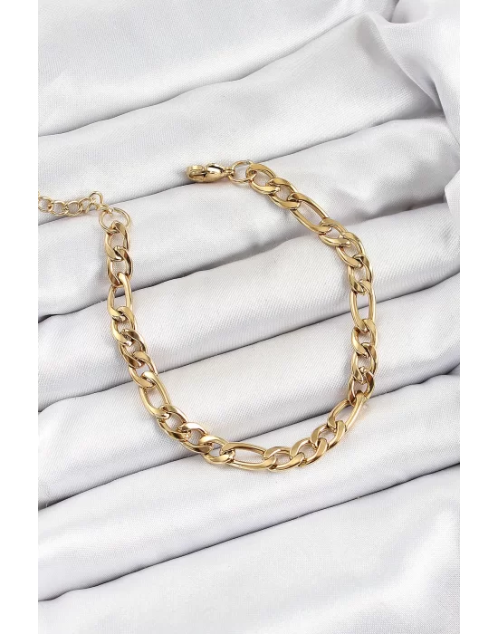 316L Çelik Gold Renk Zincir Erkek Bileklik