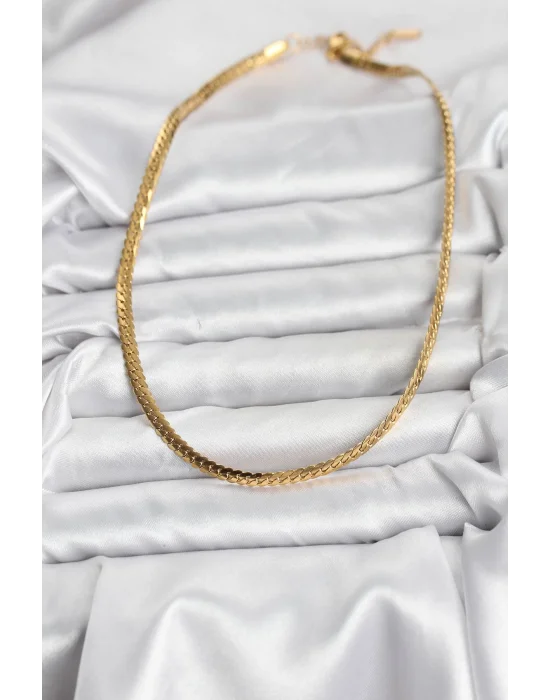 316L Çelik Gold Renk Zincir Kadın Kolye