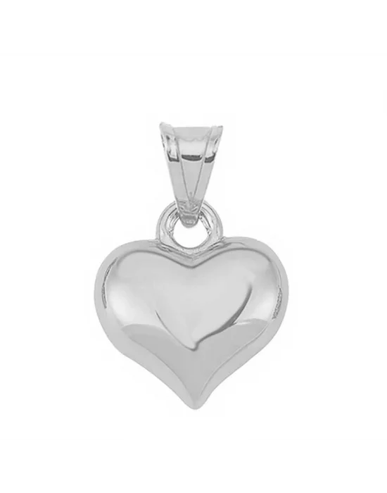 Gümüş 3 Boyutlu Kalp Kadın Kolye Ucu