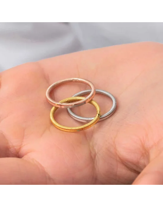 Gümüş 3 Renk Ajda Kadın Yüzük