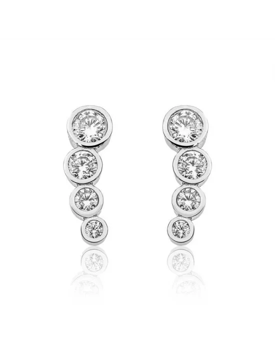 Gümüş 4 Taş Bayan Küpe