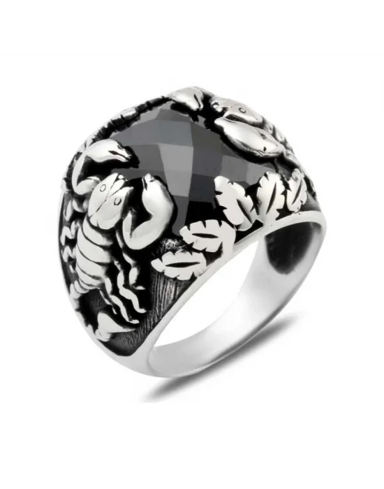 Gümüş Akrep Erkek Yüzük