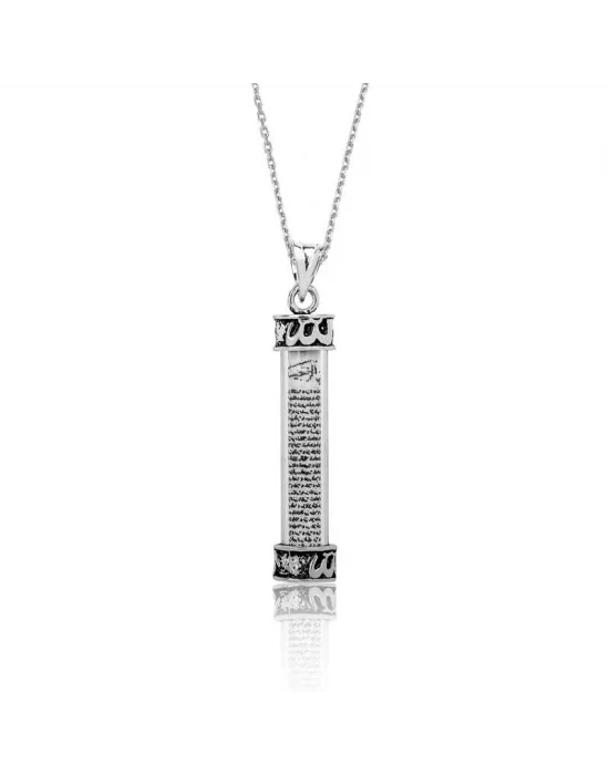 Gümüş Allah Cevşen Dualı Kolye