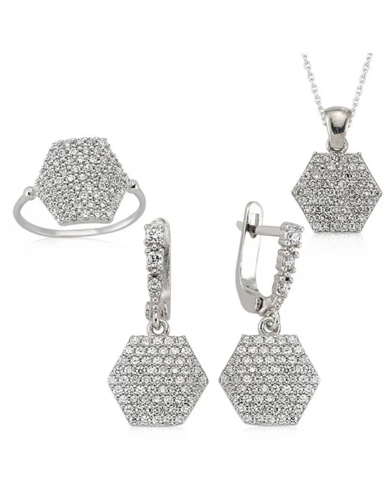 Gümüş Altıgen Bayan Set