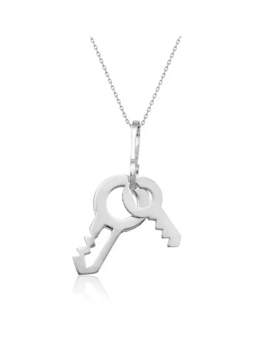 Gümüş Anahtar Bayan Kolye