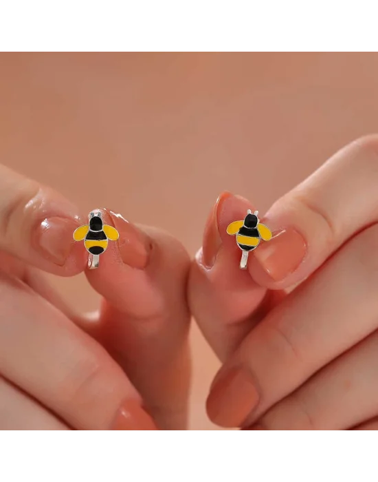 Gümüş Arı Çocuk Küpesi