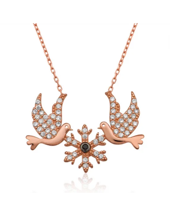 Gümüş Aşk Kuşları Kolye