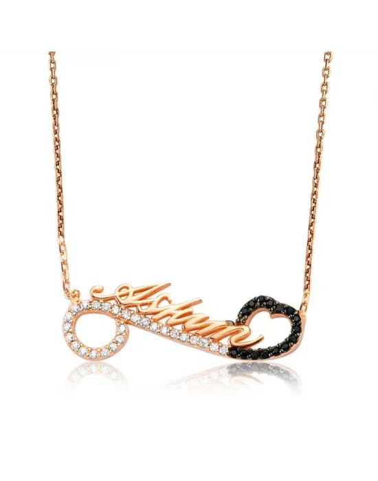 Gümüş Aşkım Yazılı Bayan Kalpli Kolye