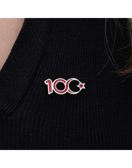 Gümüş Ay Yıldız 100.Yıl Rozet