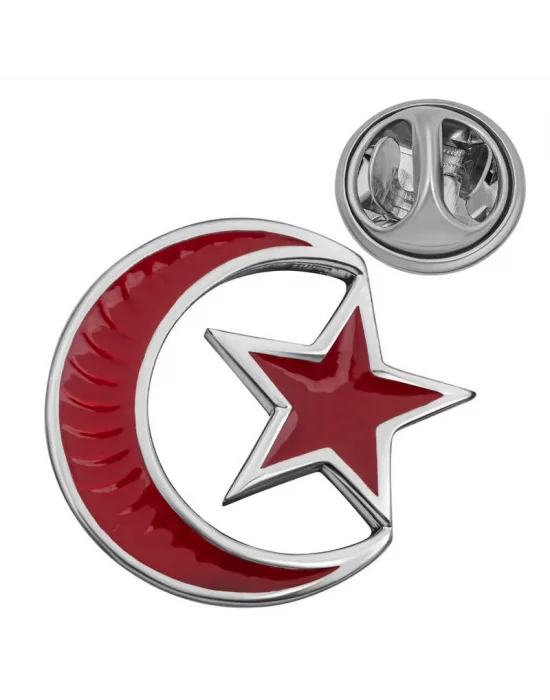 Gümüş Ay Yıldız Rozet