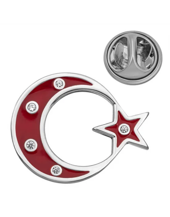 Gümüş Ay Yıldız Rozet