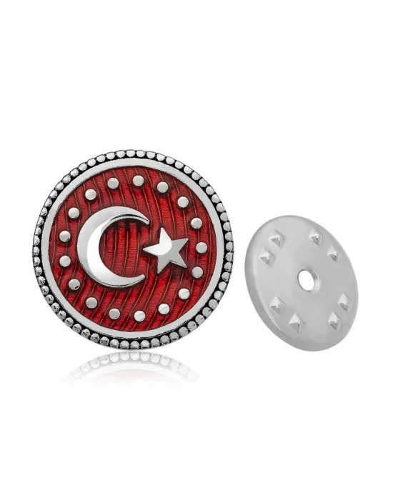 Gümüş Ay Yıldız Rozet