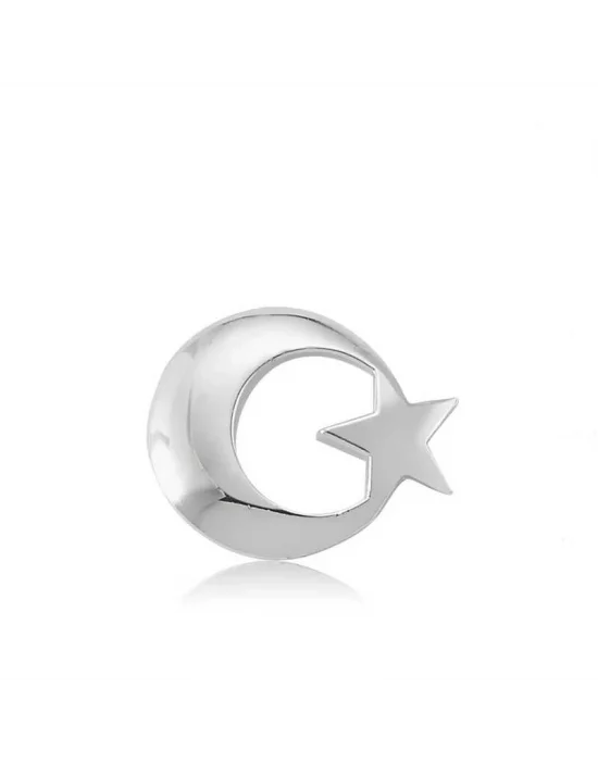 Gümüş Ay Yıldız Rozet