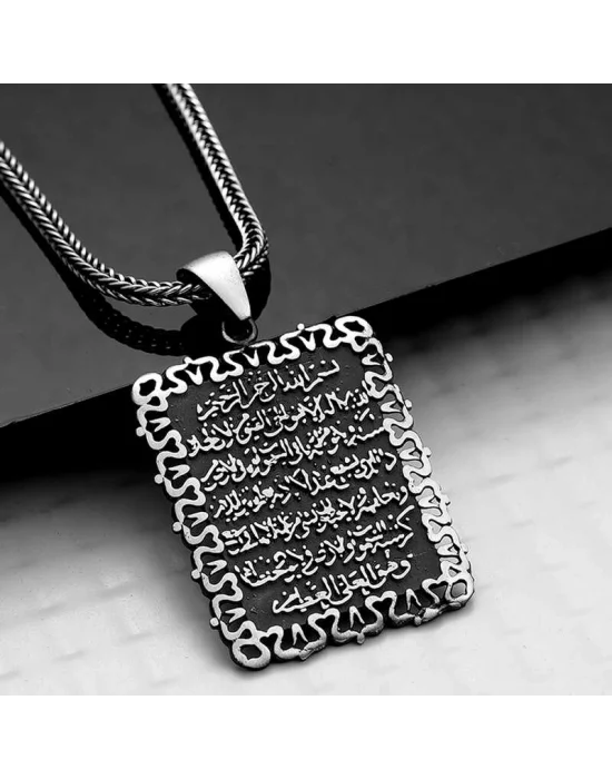 Gümüş Ayetel Kürsi Kolye