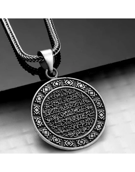 Gümüş Ayetel Kürsi Kolye